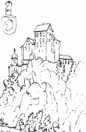 Historical guidance Egloffstein: Historical drawing by Thomas Ostertag (1808 -1872)