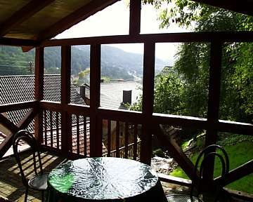 Holiday apartments in Egloffstein: South view form pergola